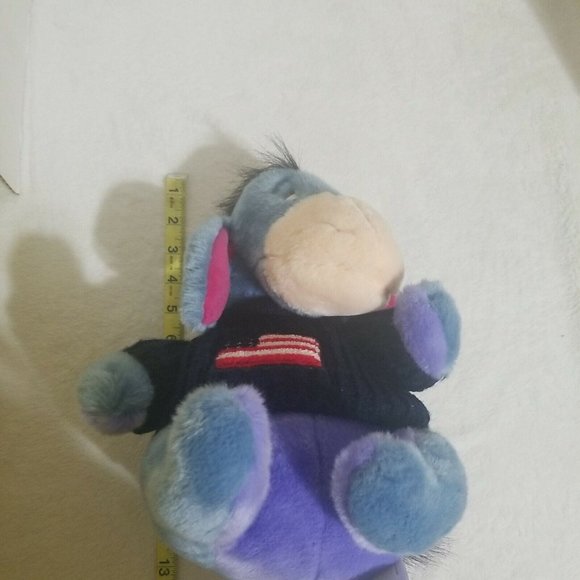 Winnie the Pooh Disney Store - Eeyore 4th of July Plush USA Flag Sweater 12" NWT - Picture 9 of 9